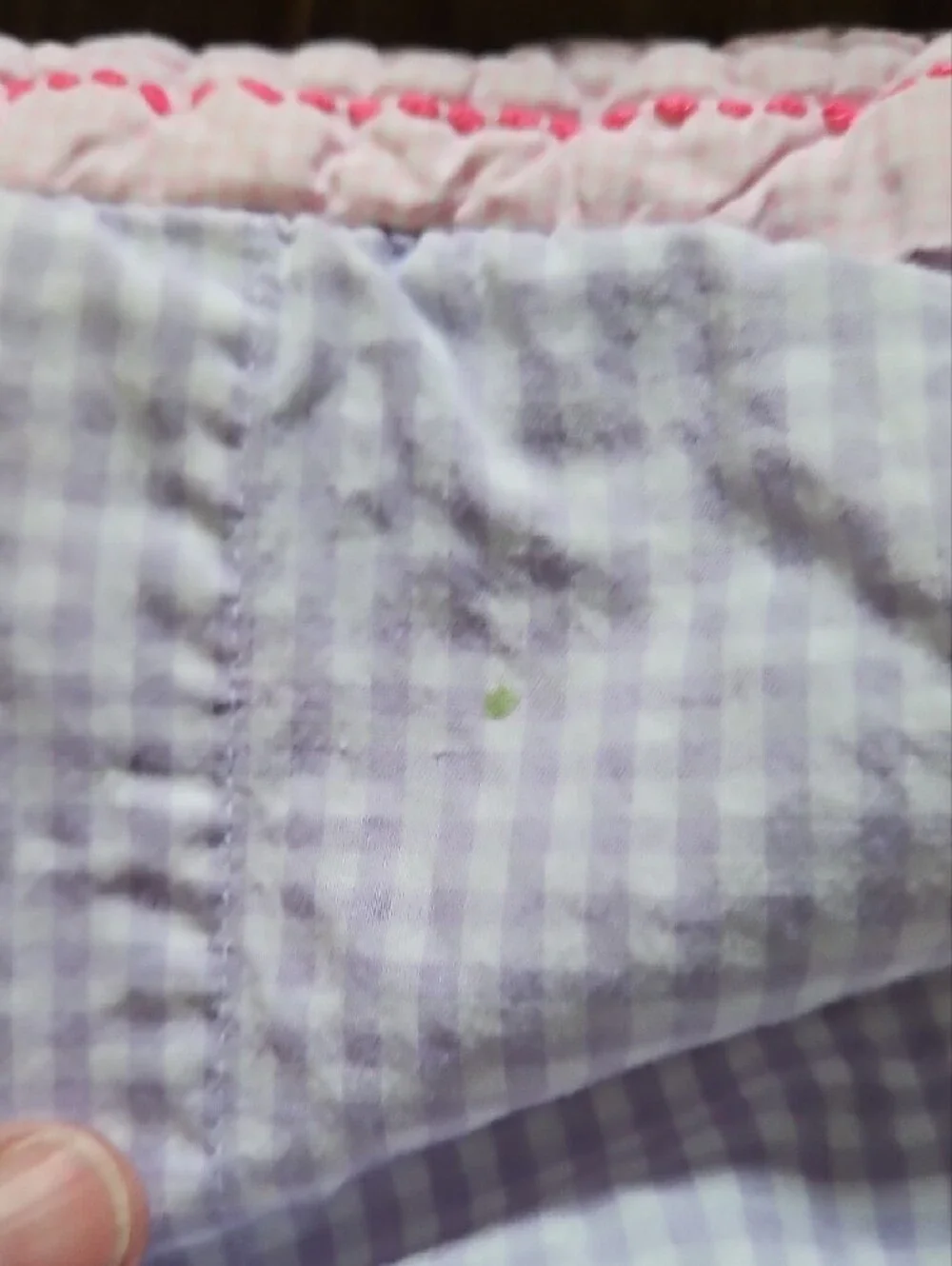 Floral Quilted Pillow Shams in Lavender and Pink With Tie Detail At Back